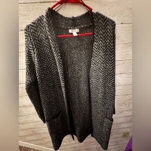 Nine West Women's Black and Gray Cardigan